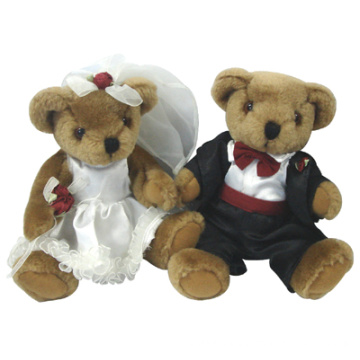 Plush Bride and Groom Teddy Bear Toy